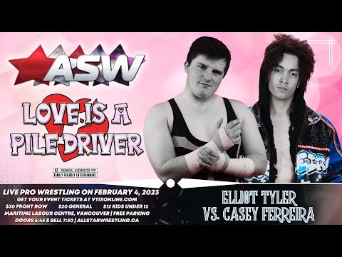 Elliot Tyler vs. Casey Ferreira | 2023.02.04 | All Star Wrestling