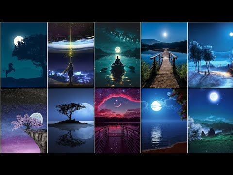 Beautiful Night scenery pictures part-2 | Moon night image | Beautiful night photo/wallpaper/pics/dp