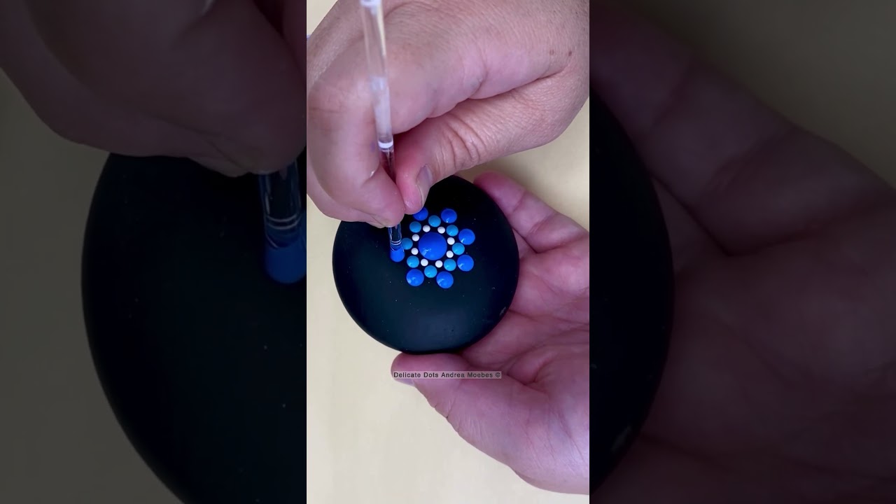 Easy dot mandala rock tutorial #artandcraft #arttutorial #crafttutorial #easydiy #diyart #giftideas