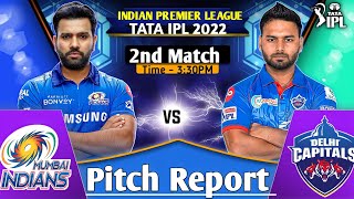 2nd Match - DC vs MI Today IPL Match Pitch Report | Brabourne Stadium, Mumbai Pitch Report, IPL2022