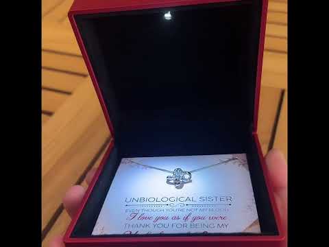 Sister Necklace - Unbiological Sister Necklace Gifts - Love Knots - Necklace With Gift Box
