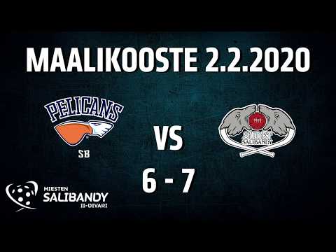 Pelicans SB - Sudet SB | Miesten Salibandy 2. divisioona | 1.2.2020 maalikooste