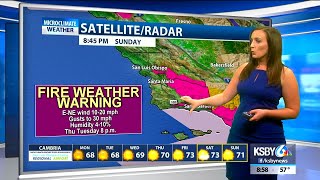 Fire weather warning issued for SLO, Santa Barbara Counties