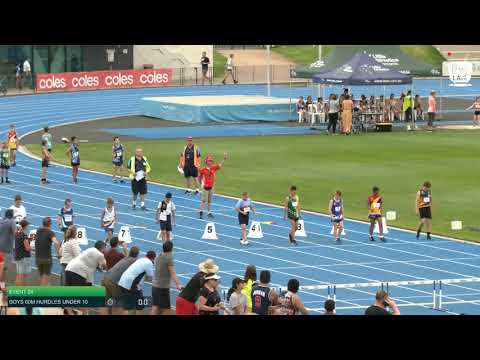 Boys Under 10 60m Hurdles H6 - 2020 State Combined Events Championships // LAVicTV