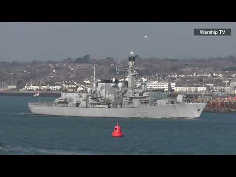 HMS RICHMOND F239 LEAVES DEVONPORT NAVAL BASE AT THE NARROWS, DEVILS POINT 12.2.25 (HIGHLIGHTS)