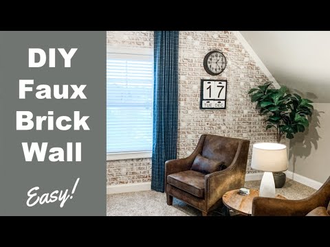 DIY Faux Brick Wall in 3 Easy Steps!