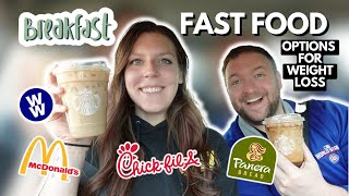 Fast Food Options on a Weight Loss Journey | Low Point WeightWatchers Fast Food | Starbucks, Panera