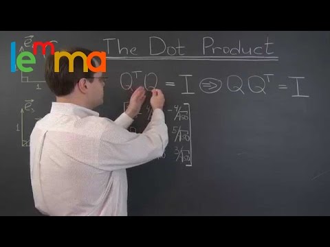 Linear Algebra 20j: The Dot Product, Matrix Multiplication, and the Magic of Orthogonal Matrices