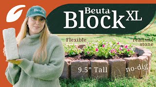 Beuta Block XL - 9.5 Inch Raised Garden Retaining Wall, No Dig! | Beuta Landscape Edging
