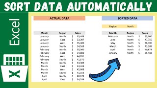 Excel Tutorial to Sort Data Automatically using a Function