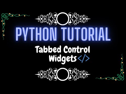 Python Tutorial Tabbed Control Widgets