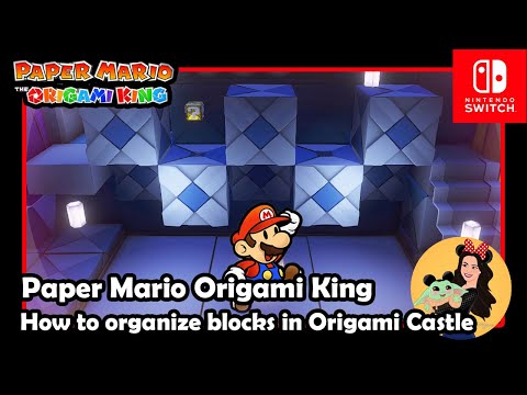 HOW TO COMPLETE BLOCKS PUZZLE IN ORIGAMI CASTLE - Paper Mario Origami King