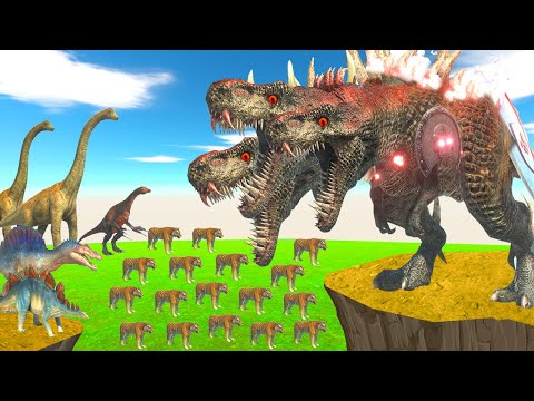 All Dinosaurs Fighting T-Rex vs Brachiosaurus - Dinosaur Evolution in Animal Revolt Battle Simulator