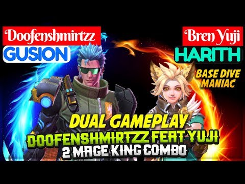 Doofenshmirtzz Feat Yuji, 2 Mage King Combo [ Dual Gameplay ] Gusion Harith Mobile Legends Video