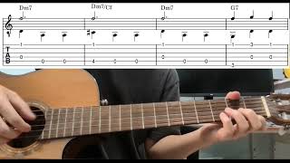 Super Mario Underwater Theme - Easy Fingerstyle Guitar Playthrough Tutorial Lesson With Tabs