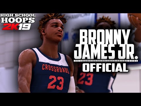 First Ever Official BRONNY JAMES JR 2K19 CROSSROADS GAMEPLAY! Insane Triple Double Challenge!
