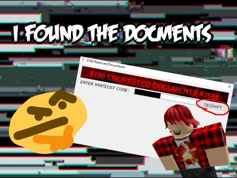 I Found The Vault 8166 Incrypted Documents Roblox Vault 8166 Xzn0 - 