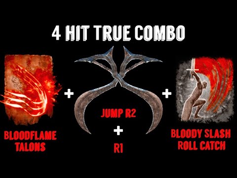 NEW 4 Hit True Combo Bloodflame Talons + Beastman's Curved Sword - Elden Ring PVP 1.09