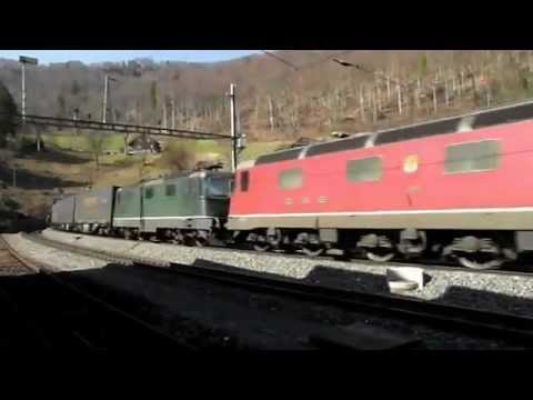 Bahnverkehr in Schinznach Dorf am 16.03.2012 - SBB Re450 Komposition