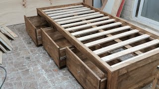 Cómo Hacer 🛏️Cama con cajones, aprovechando espacios 😎