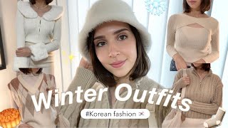 Winter Outfits Korean Style ❄️☃️🇰🇷 ft. YesStyle (with discount code)
