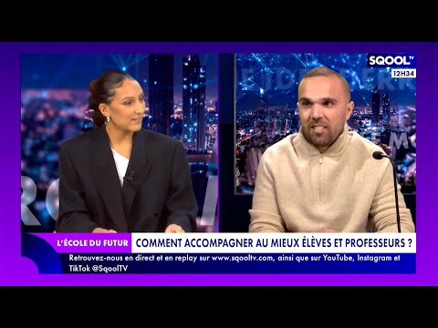 Yadem Benmessaoud sur le plateau de L'École du futur sur SQOOL TV