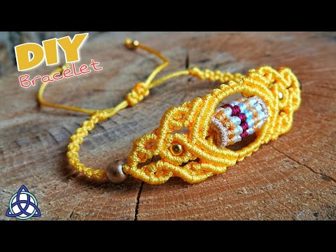 Macrame Bracelet with Beads Tutorial Easy Jewelry Making