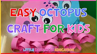 Easy Octopus Craft For Kids | Fun DIY Ocean Animal Craft | 4K