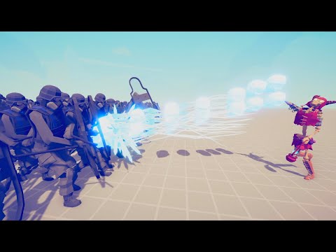 NECROMANCER GOD vs 100x RIOT POLICE - Totally Accurate Battle Simulator TABS