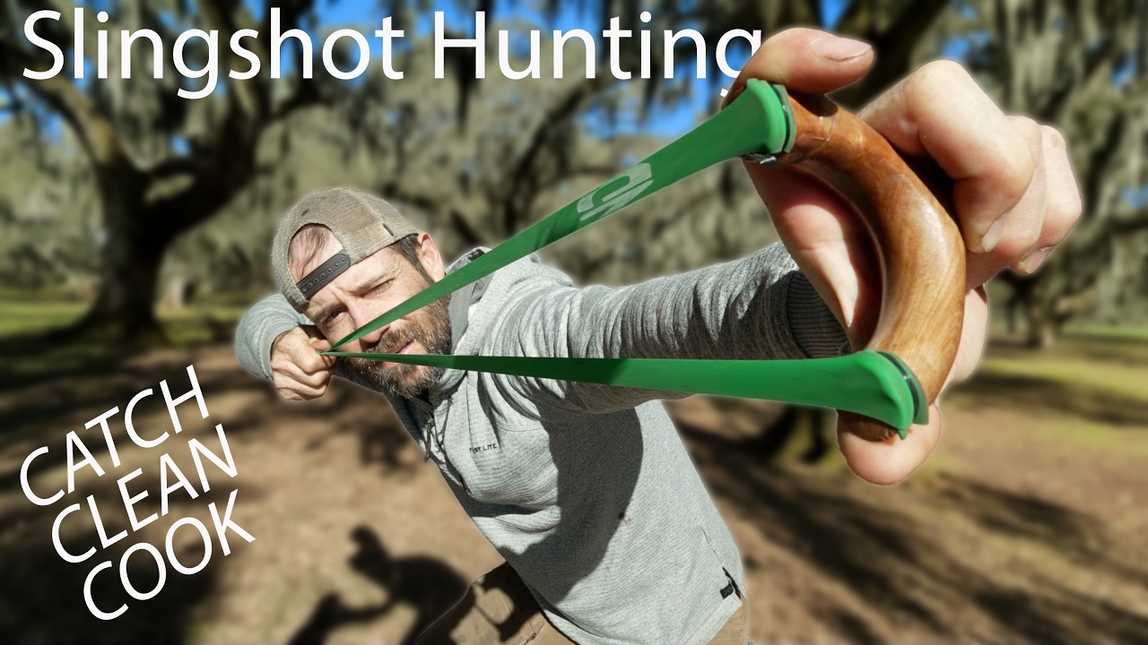 SlingShot Squirrel Hunting | Catch & Cook