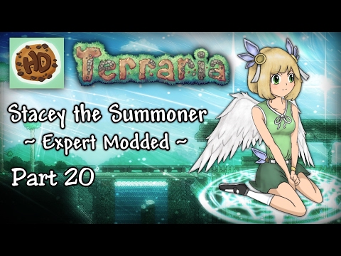 Terraria 1.3.4 Expert Modded Summoner Let's Play Part 20 | Pumpkin Moon Power-Up!