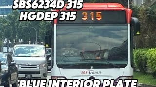 [SBST] Blue Interior Plate - SBS6234D on 315 - Mercedes-Benz Citaro 0530 Batch 1 Voith DIWA