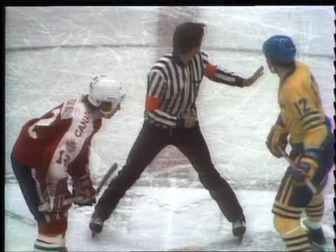 Hannu Hanhien höyhennystä vuosien takaa. Kanada-Ruotsi 1977