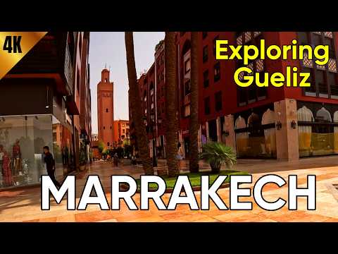 [4K] Marrakech's Modern Heart: Gueliz, Green Oases & Coffee Culture (10am Adventure) | Walking Tour