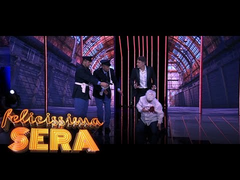 Felicissima sera - Raoul Bova e Pasquale Iannuzzi: prova di recitazione