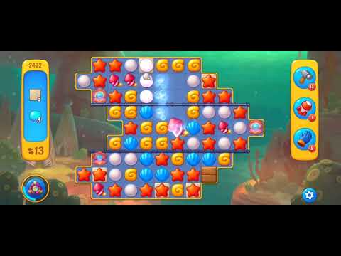 Fishdom Easy Level 2422 (with full seashell [Super Lightning]) @choraelmin