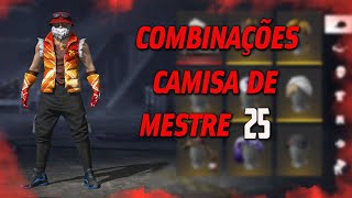 COMBINAES DE ROUPAS NO FREE FIRE COM CAMISA DE MESTRE TEMPORADA 25
