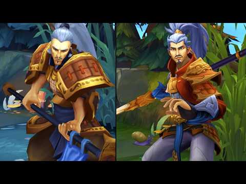 XIN ZHAO REWORK ALL SKINS COMPARISON OLD VS NEW - League of Legends
