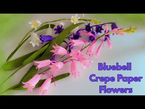 Bluebell crepe paper Flower Tutorial for beginners