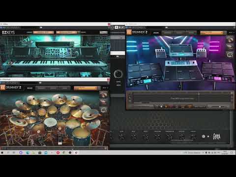 ToonTrack ezdrummer 2 Electronic Edge . metal machine . EZkeys Cinematic Pads . archetype gojira