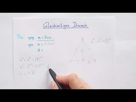 Gleichseitiges Dreieck mit Pythagoras