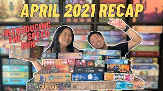 April 2021 Monthly Board Game Recap | Introducing the "Speed Run"