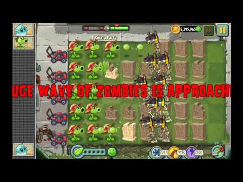 Plants vs zombies 2 - pinata party Repeashooter vs gravestones 15.07.2016