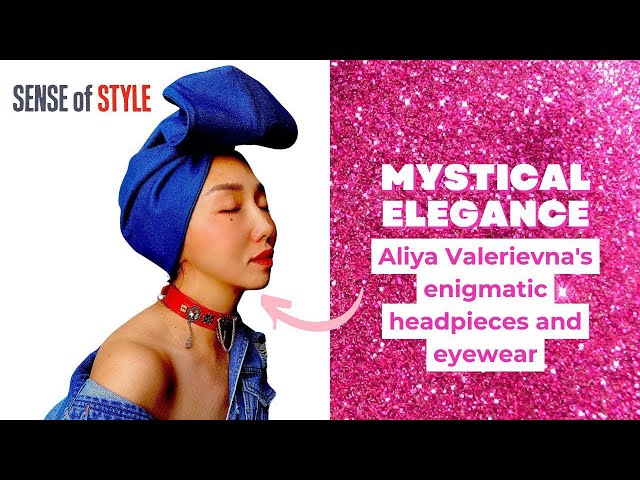 Aliya Valerievna’s enigmatic headpieces and eyewear