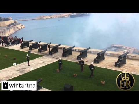 Royal Gun Salute - Saluting Battery, Valletta