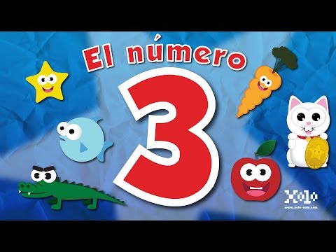 El número 3 para niños en español - Videos Aprende - #numero3
