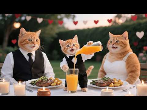 Papa Cat Can’t Plan Valentine’s Day So Ginger Creates a Romantic Party for Mom and Dad 🐱💘