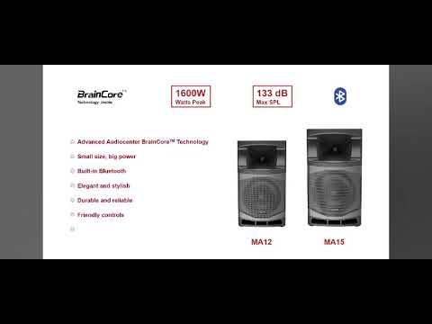 MA12 AND MA15 SERIES - AUDIOCENTER SPEAKER