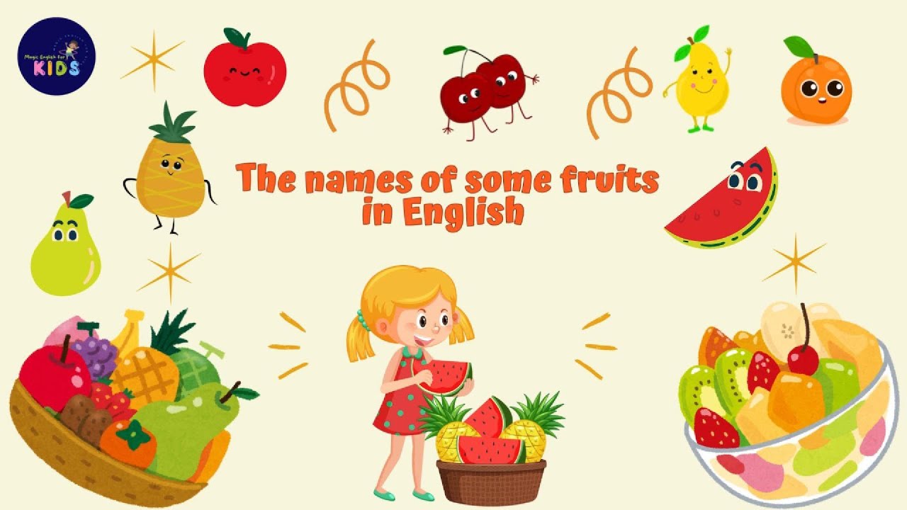 Learn Fruits for Kids | Learn Fruit Names in English for Preschoolers
