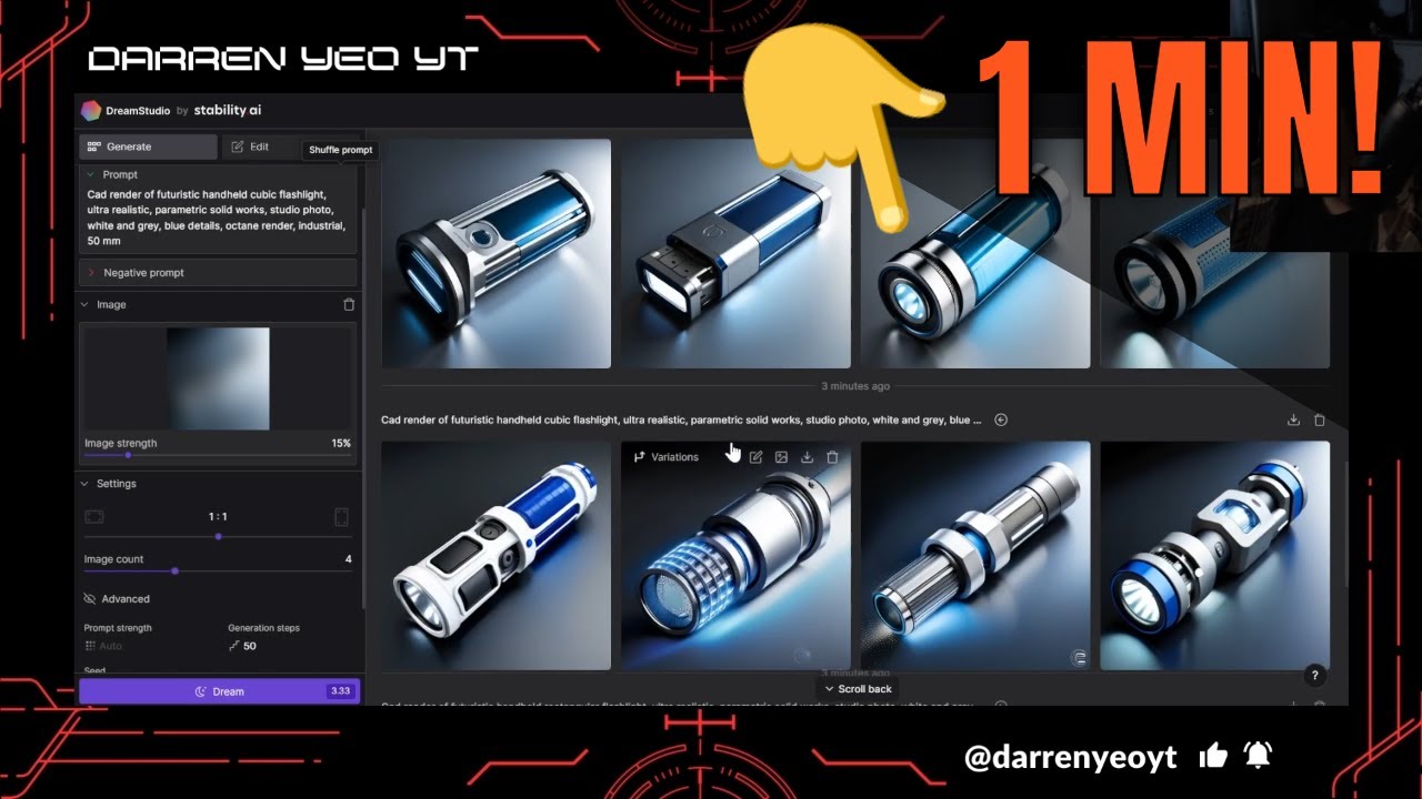Create AI Product Designs in MINUTES! DreamStudio (2023) Stable Diffusion Tutorial for Beginners